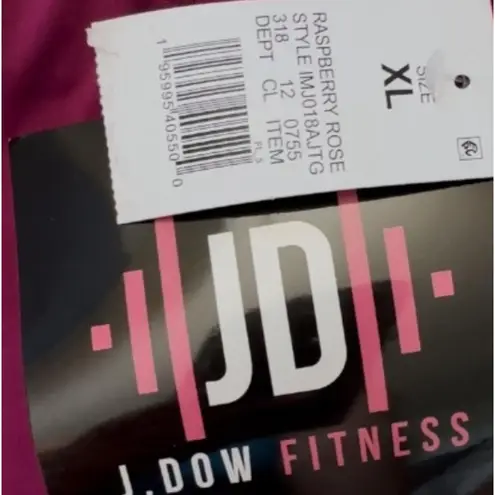 J Dow Fitness Raspberry Rose Full Body Suit Sleeveless Active Stretch Size XL Pink
