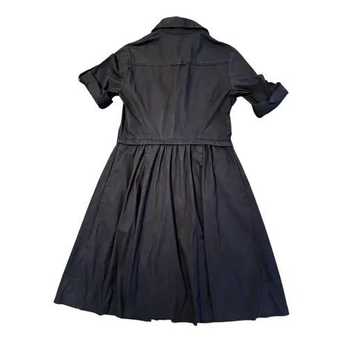 Rupsaps Retro 50s Roll Tab Sleeve Shirt Waist Dress Size L Utilitarian Military Black Size L