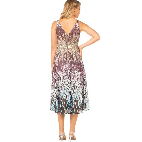 Dress the Population NWT Women’s Elisa Sequin Fit & Flare Midi Dress Small