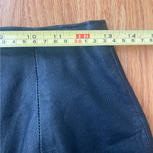 wilson's leather  Vintage 100% Leather Black Vest and Skirt Set