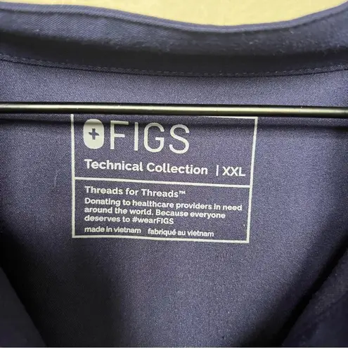 FIGS  Rafaela Oversized Mandarin Collar Short Sleeve Scrub Top Size XXL thumbnail 7