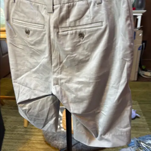 Eddie Bauer  Gray Bermuda Shorts Flat Front Cotton Blend