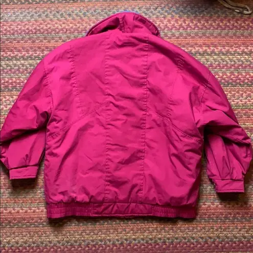 VINTAGE RAPSBERRY PINK LINED FILLED JACKET Size M