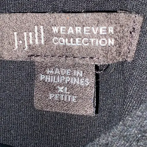 J. Jill WEAREVER COLLECTION WO SIZE XL PETITE Sheath Dress BLACK FLORAL CLEAN