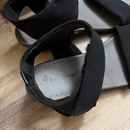 Bare Traps Black Stretch Strap Platform Sandals Size 9M – Comfort Wedge Sandals