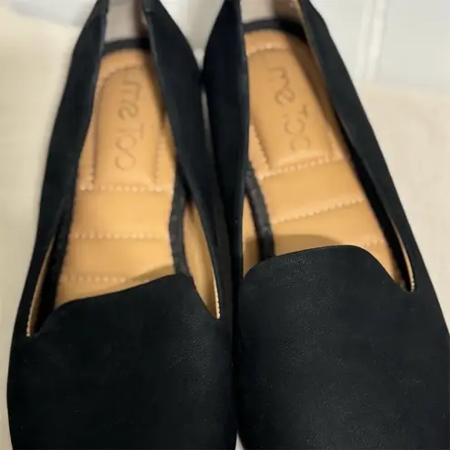 Me Too Yale Loafer Flat Black Nubuck Suede Slip On Shoe Size 6.5M Preppy Classic