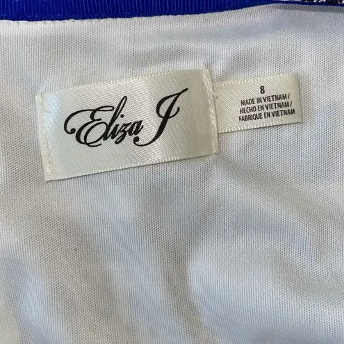 Eliza J  Womens Abstract Crew Neck‎ Short Sleeve Shift Dress Multicolor Size 8