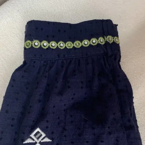 Solitaire womens large eyelet blue embroidered long sleeve shirt johnny floral