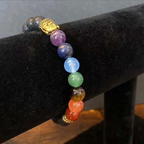 Lava Stone Chakra Bracelet