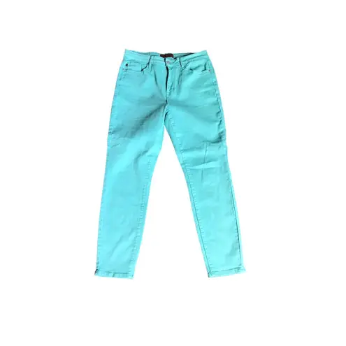 Judy Blue Teal Garment Dyed Slim Leg Jeans