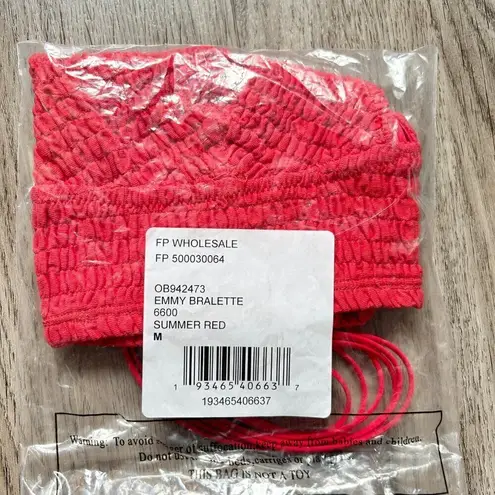 Free People  Emmy Bralette in Summer Red Size M NWT