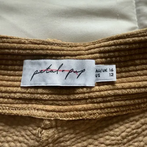 Petal and Pup Khaki/Brown Corduroy Rolled Cuff Shorts Sz 12 | High Rise