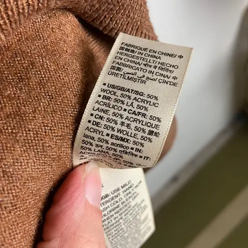 Goodthreads Size Xxl Brown Full Zip Hoodie Sweater Wool Blend Neutral Minimalist