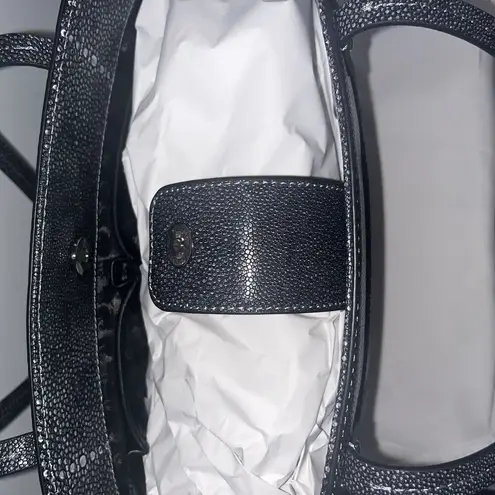 Karl Lagerfeld Maybelle Grey Faux Snakeskin Tote NWT $228 Retail