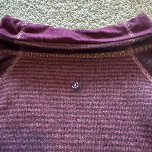 prAna Purple Wool Blend Mock Turtleneck Sweater