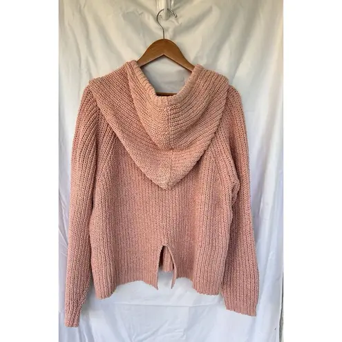 ANOTHER LOVE Textured EDEN Hoodie Sweater XL Chunky Thick Coquette Bow Dainty Pink