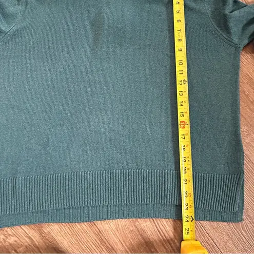 Ella Moss Teal Knit Rolled Hem Pullover Sweater L NWT