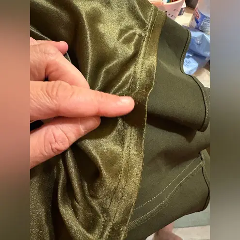 Revelry Inez Chiffon Dress in Deep Olive Green Size 16