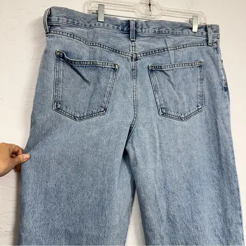 AGOLDE  Blue Wide Leg Button Fly Jeans Womens 28 Casual Light Wash Denim