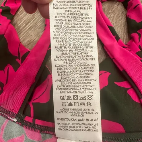 Boden Talamanca Tankini Top in Palm Leaf Lush Bloom Preppy Resort Wear Vacation Pink Size 8