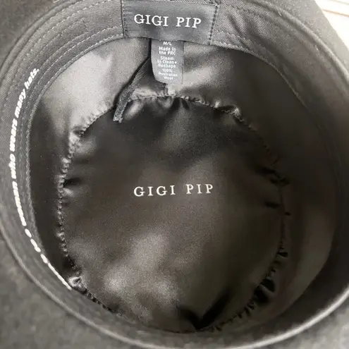 Gigi‎ Pip Black Dahlia Boater Hat XS Womens Size 55 Youth Large