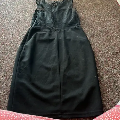 Tobi  black mesh top dress small