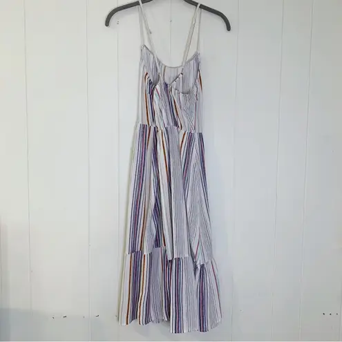 Hiatus White Striped Sundress M