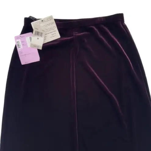 Tadashi Shoji Tadashi Vintage Maxi Skirt Plum Velvet Side Slits Dressy Formal USA Medium NEW