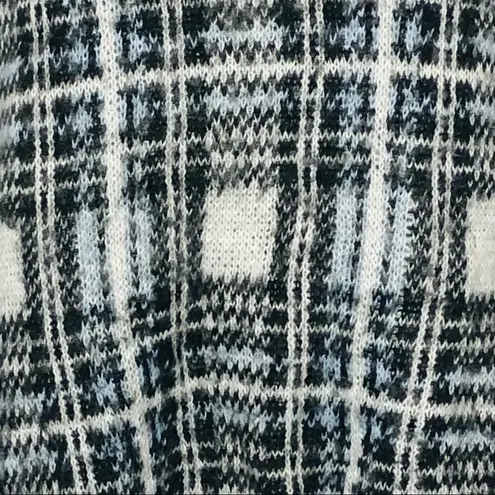 Nine West  Boxy Plaid Mock Neck Acrylic Sweater size XL