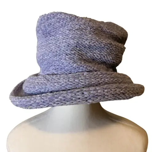 Chic Lavender Chenille Bucket Hat Cozy Knit Winter Fashion Ireland Soft Artisian Purple
