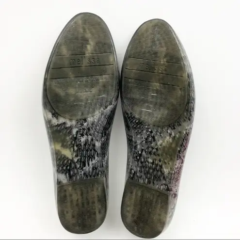 Melissa x Jason Wu Snakeskin Jelly Flats: Grey