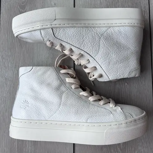 Soludos  Ibiza High Top Sneaker white leather new in box 8.5