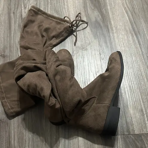 Forever 21  Tan Over the Knee Boots