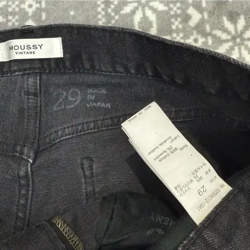 MOUSSY VINTAGE Velma Skinny Jeans Washed Black Size 29 Designer Denim