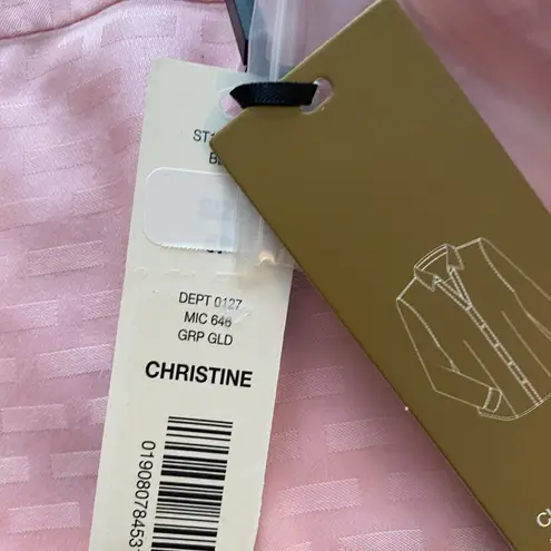 Investments Gold Label Cotton Pink Button up Long Sleeve shirt 6P NWT