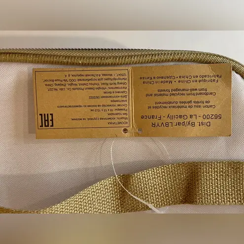 Yves Rocher NWT Women’s White Gold Tree Print Cosmetic Beauty Case Size 7”x5”