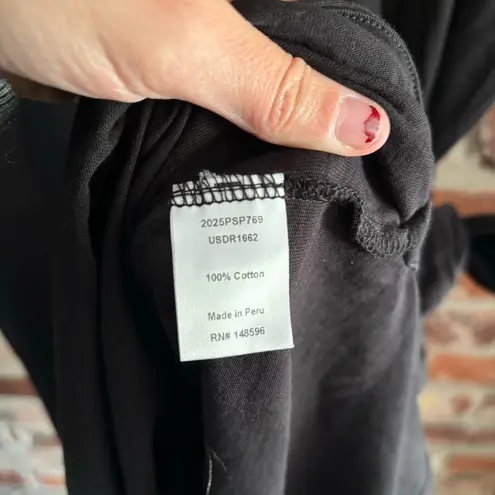 Universal Standard Black Cinch Waist T-shirt Dress