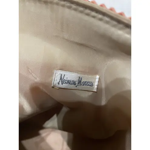 Neiman Marcus Boho Western Orange Tote Bag Laser Cut Medallion Handbag