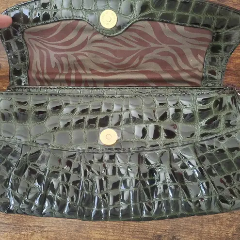 Antonio Melani  Green Croc-Embossed Clutch