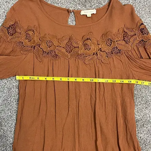 Black Swan Oriana Orange Lace Top