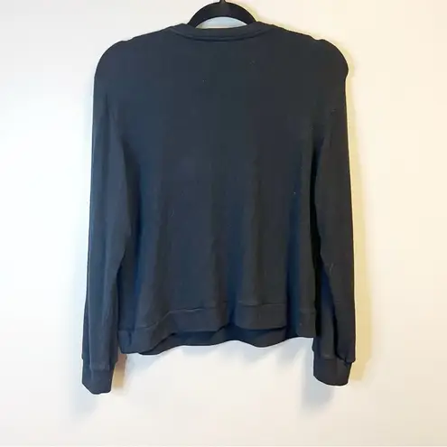 Johnny Was Calme Pullover Black Beauty Hachi Kangaroo Pocket Top Sz S EUC