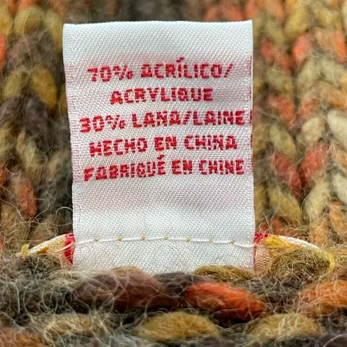 Ruby Rd. Big Button Snap Closure Multicolored Sweaater Brown Red Petite Small Orange Size undefined