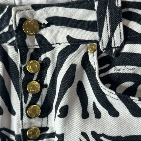 House of Sunny Reef Jessie Zebra Print High Rise
Jeans Black White Size 6