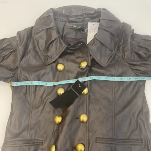 Vertigo Paris Women’s Double Breasted Trench Coat 3/4 Sleeves NWT Sz M Manmade