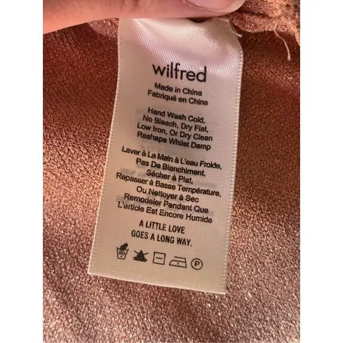 Wilfred Aritzia rose gold Knit Cayenne Strappy Back Halter Crop Top size small