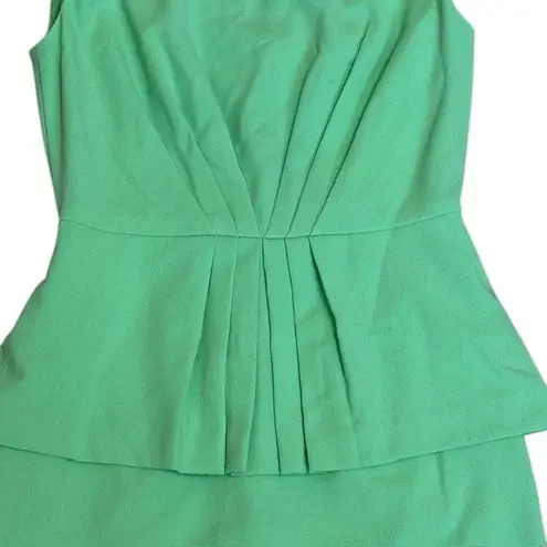 Catherine Malandrino Green Peplum Dress Sleeveless Cocktail Party Women's Sz 0