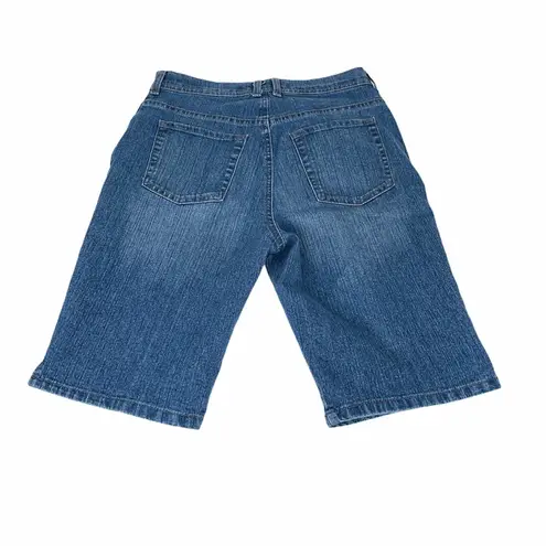 Gloria Vanderbilt  Bermuda Jean Shorts, Blue, 8