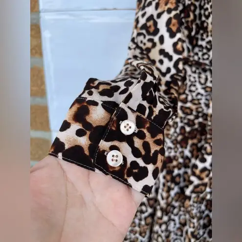 WHISTLE ANIMAL PRINT ESME DRESS SIZE 10 Brown