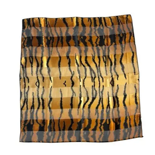 Tiger Print Sheer Scarf Black