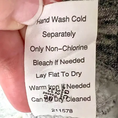 CAbi  Gray Hourglass Heather Marled Gray Fleece Jacket M # 596 Metallic Buttons